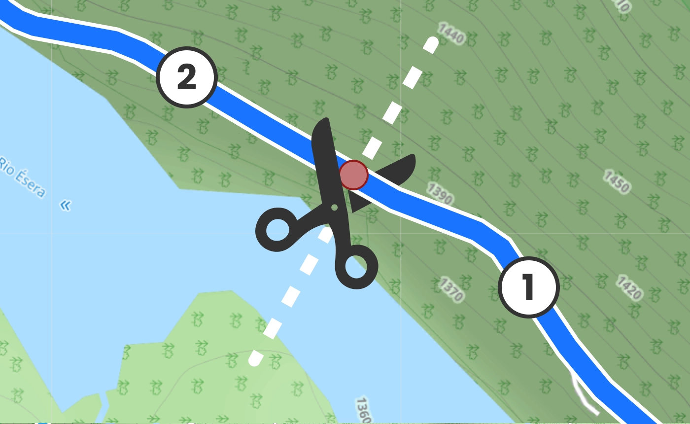 Diviser un parcours en deux