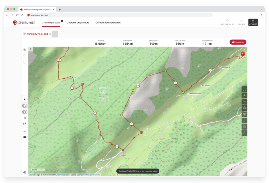 Toutes les fonctionnalités d'OpenRunner
